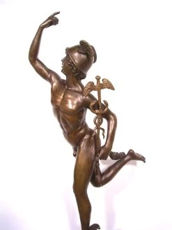 Hermes Bronze Statue - Giambologna On Marble - Greek Mythology -Salvador Dali Shop 93 359300a3720b14