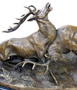 Animal Bronze - Fighting Deers - On Marble Base Signed -Salvador Dali Shop 97 359300a390bd55