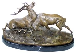Animal Bronze - Fighting Deers - On Marble Base Signed -Salvador Dali Shop 97 559300a39352a3