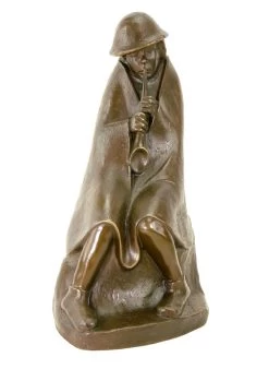 Modern Bronze - The Flute Player (1936) - Signed Ernst Barlach -Salvador Dali Shop DSC00416