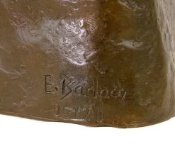 Modern Bronze - The Flute Player (1936) - Signed Ernst Barlach -Salvador Dali Shop DSC00426