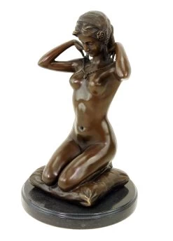 Art Nouveau Nude Bronze - New Necklace - Signed Paul Ponsard