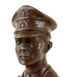 Erwin Rommel - Bronze Bust Desert Fox - Signed Lederer 2. World War -Salvador Dali Shop DSC02180