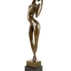 Modern Art Bronze Nude Signed Milo On Marble-base