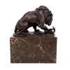 Bronze Sculpture - Lion And Serpent (1838) - A.Barye - Animal Figurine