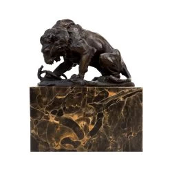 Bronze Sculpture - Lion And Serpent (1838) - A.Barye - Animal Figurine -Salvador Dali Shop DSC02650