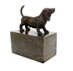 English Hound - Basset Hound Figurine - Signed Milo - Bronze Statues For Sale -Salvador Dali Shop DSC02661