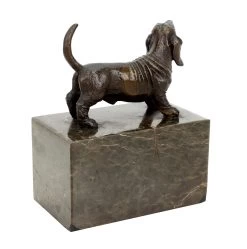 English Hound - Basset Hound Figurine - Signed Milo - Bronze Statues For Sale -Salvador Dali Shop DSC02663