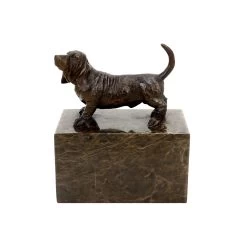 English Hound - Basset Hound Figurine - Signed Milo - Bronze Statues For Sale -Salvador Dali Shop DSC02668