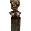 Art Nouveau Bronze Figurine - Bust Of A Boy - Signed A. Moreau