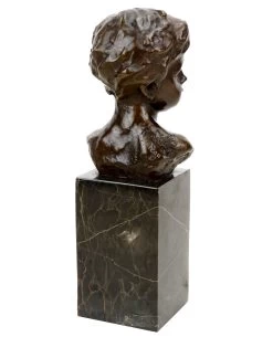 Art Nouveau Bronze Figurine - Bust Of A Boy - Signed A. Moreau -Salvador Dali Shop DSC02675