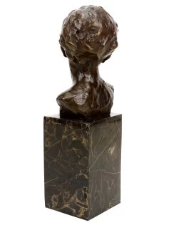 Art Nouveau Bronze Figurine - Bust Of A Boy - Signed A. Moreau -Salvador Dali Shop DSC02677