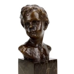 Art Nouveau Bronze Figurine - Bust Of A Boy - Signed A. Moreau -Salvador Dali Shop DSC02682