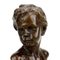 Art Nouveau Bronze Figurine - Bust Of A Boy - Signed A. Moreau -Salvador Dali Shop DSC02687