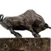 Bronze Bull Figurine - Signed Barye - Animal Sculpture