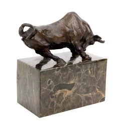 Bronze Bull Figurine - Signed Barye - Animal Sculpture -Salvador Dali Shop DSC02694
