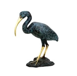 Bronze Bird Figurine - Sacred Ibis - Signed Martin Klein