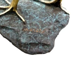 Bronze Bird Figurine - Sacred Ibis - Signed Martin Klein -Salvador Dali Shop DSC02731