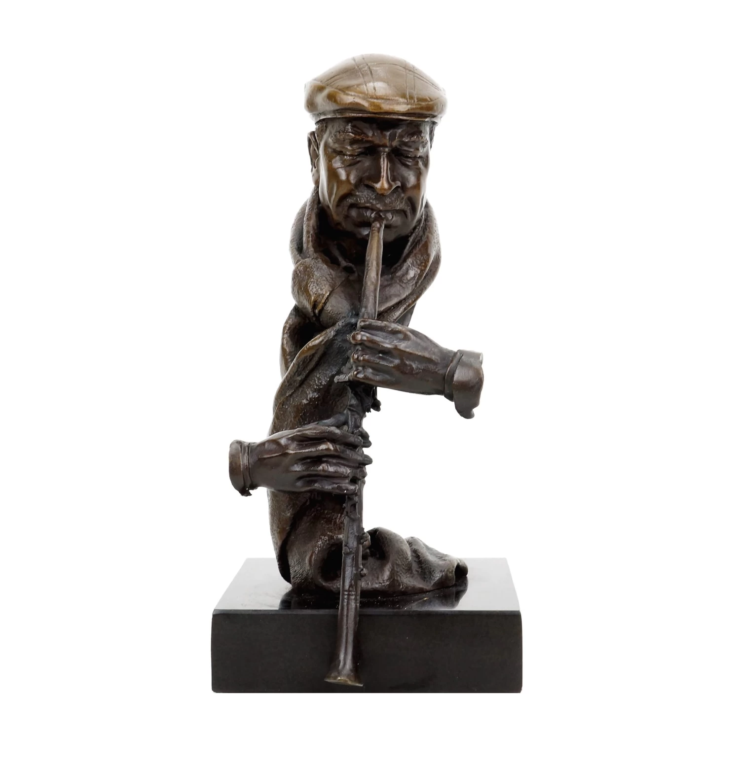 Clarinet Player - Contemporary Bronze Sculpture - Signed Martin Klein 1 Clarinet Player - Contemporary Bronze Sculpture - Signed Martin Klein
