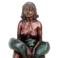 Erotic Girl Betty - Signed J. Patoue - Erotic Bronze Sculpture