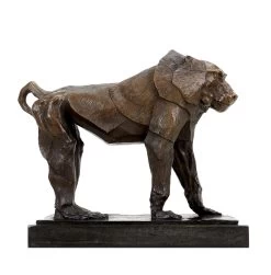 Limited Bronze Sculpture - Sacred Baboon - Signed Bugatti - Bronze Ape
