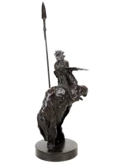 Limited Indian Sculpture - Iroquois - Indian Bronze Warrior -Salvador Dali Shop DSC02902