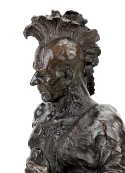 Limited Indian Sculpture - Iroquois - Indian Bronze Warrior -Salvador Dali Shop DSC02922