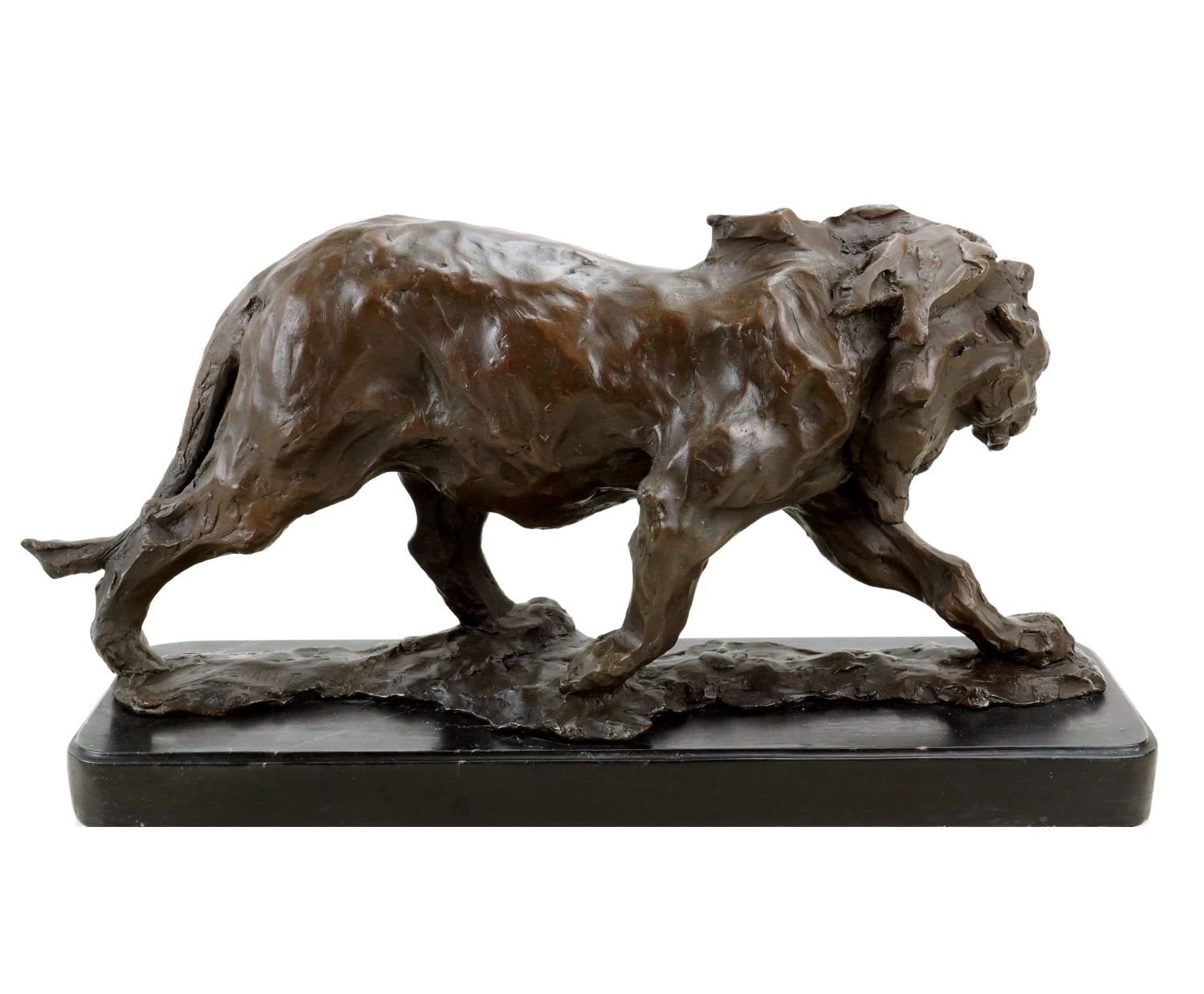 Limited Bronze Animal Figurines - Walking Lion - Signed Bugatti 2 Limited Bronze Animal Figurines - Walking Lion - Signed Bugatti - Image 2