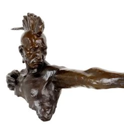 Indian With Bow - Iroquois - Indian Bronze Warrior - Remington -Salvador Dali Shop DSC02981