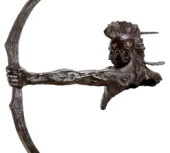 Indian With Bow - Iroquois - Indian Bronze Warrior - Remington -Salvador Dali Shop DSC02986