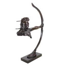 Indian With Bow - Iroquois - Indian Bronze Warrior - Remington -Salvador Dali Shop DSC02993