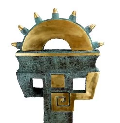 Limited Bronze Sculpture - Aztec Column - Signed Martin Klein -Salvador Dali Shop DSC03049