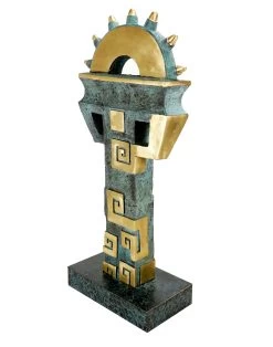 Limited Bronze Sculpture - Aztec Column - Signed Martin Klein -Salvador Dali Shop DSC03053