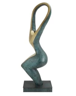 Limited Bronze Sculpture - Sunlover - Martin Klein - Abstract Figurine