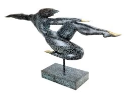 Abstract Bronze Sculpture - Free Fly - Limited - Signed Martin Klein -Salvador Dali Shop DSC03186