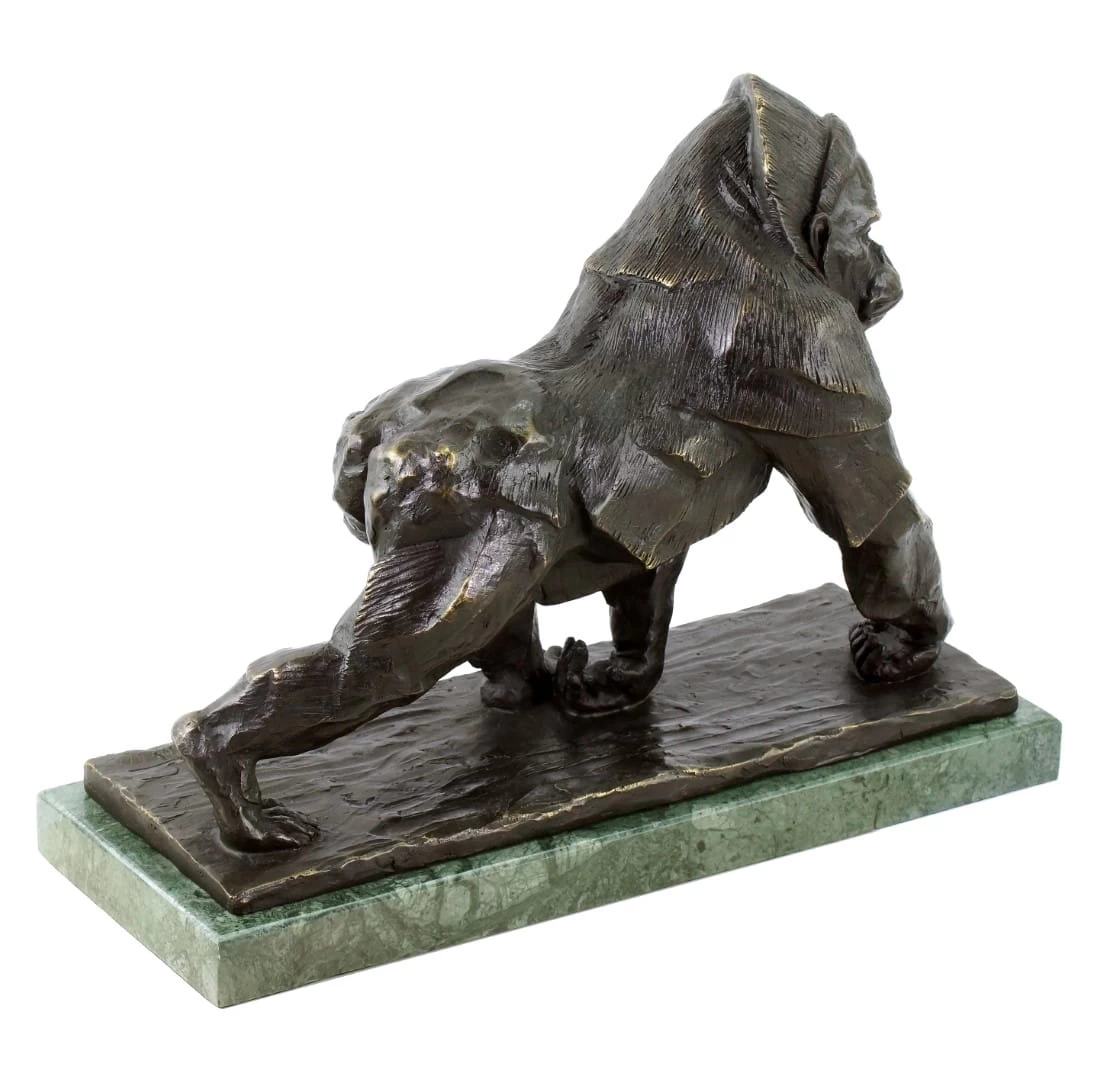 Limited Bronze Sculpture - Gorilla - Signed Bugatti - Animal Figurine 2 Limited Bronze Sculpture - Gorilla - Signed Bugatti - Animal Figurine - Image 2
