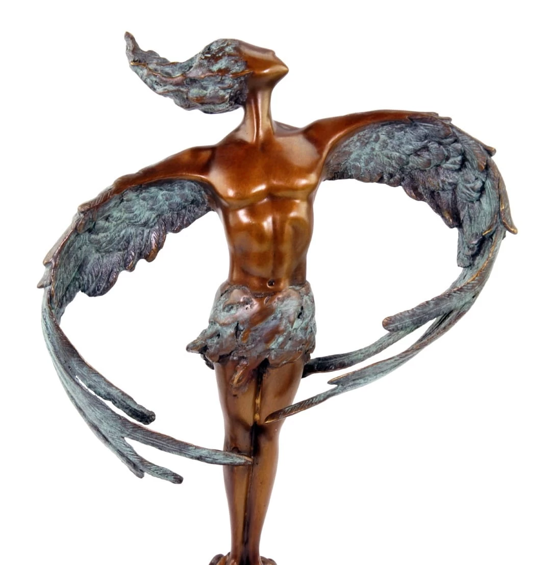Contemporary Bronze Statue - Icarus´20 - Signed Martin Klein 7 Contemporary Bronze Statue - Icarus´20 - Signed Martin Klein - Image 7