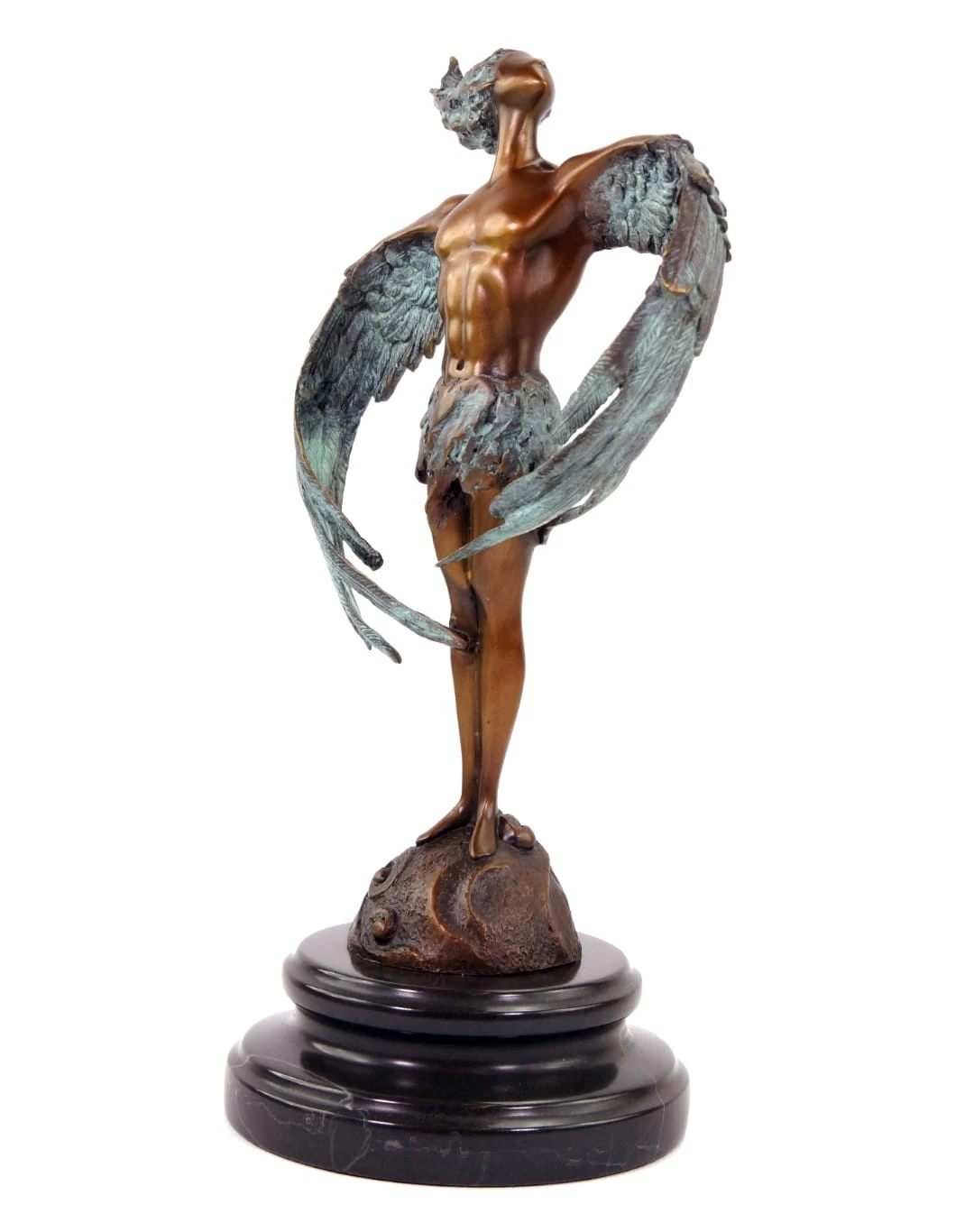 Contemporary Bronze Statue - Icarus´20 - Signed Martin Klein 1 Contemporary Bronze Statue - Icarus´20 - Signed Martin Klein