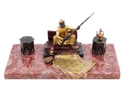 Viennese Bronze Arab Figurine - Carpet Bronze - Bergmann Stamp -Salvador Dali Shop DSC04801