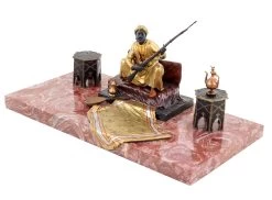 Viennese Bronze Arab Figurine - Carpet Bronze - Bergmann Stamp -Salvador Dali Shop DSC04808