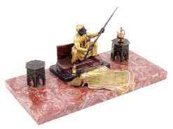 Viennese Bronze Arab Figurine - Carpet Bronze - Bergmann Stamp