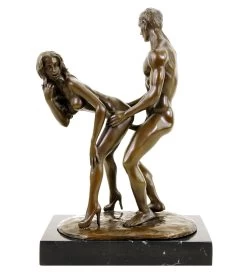 Erotic Bronze - Standing Lovers - Sex Figurine - Signed M. Nick -Salvador Dali Shop DSC04827