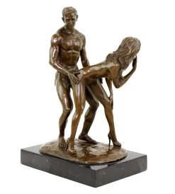 Erotic Bronze - Standing Lovers - Sex Figurine - Signed M. Nick