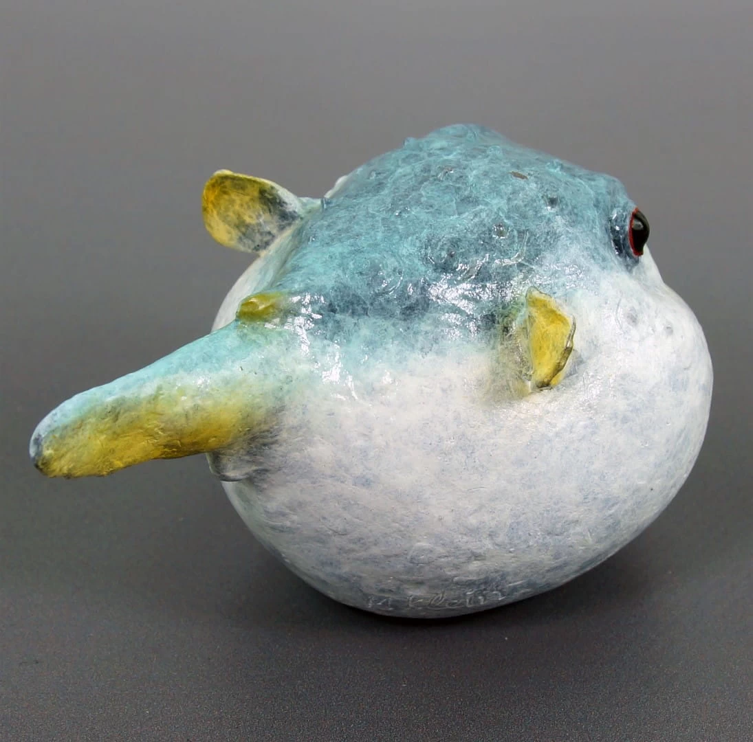Puffer Fish - Bronze Miniature By Martin Klein - Animal Figurine 4 Puffer Fish - Bronze Miniature By Martin Klein - Animal Figurine - Image 4