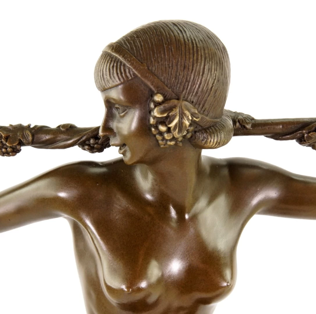 Art Deco Statue - Bacchanalian Dancer - Pierre Le Faguays 5 Art Deco Statue - Bacchanalian Dancer - Pierre Le Faguays - Image 5