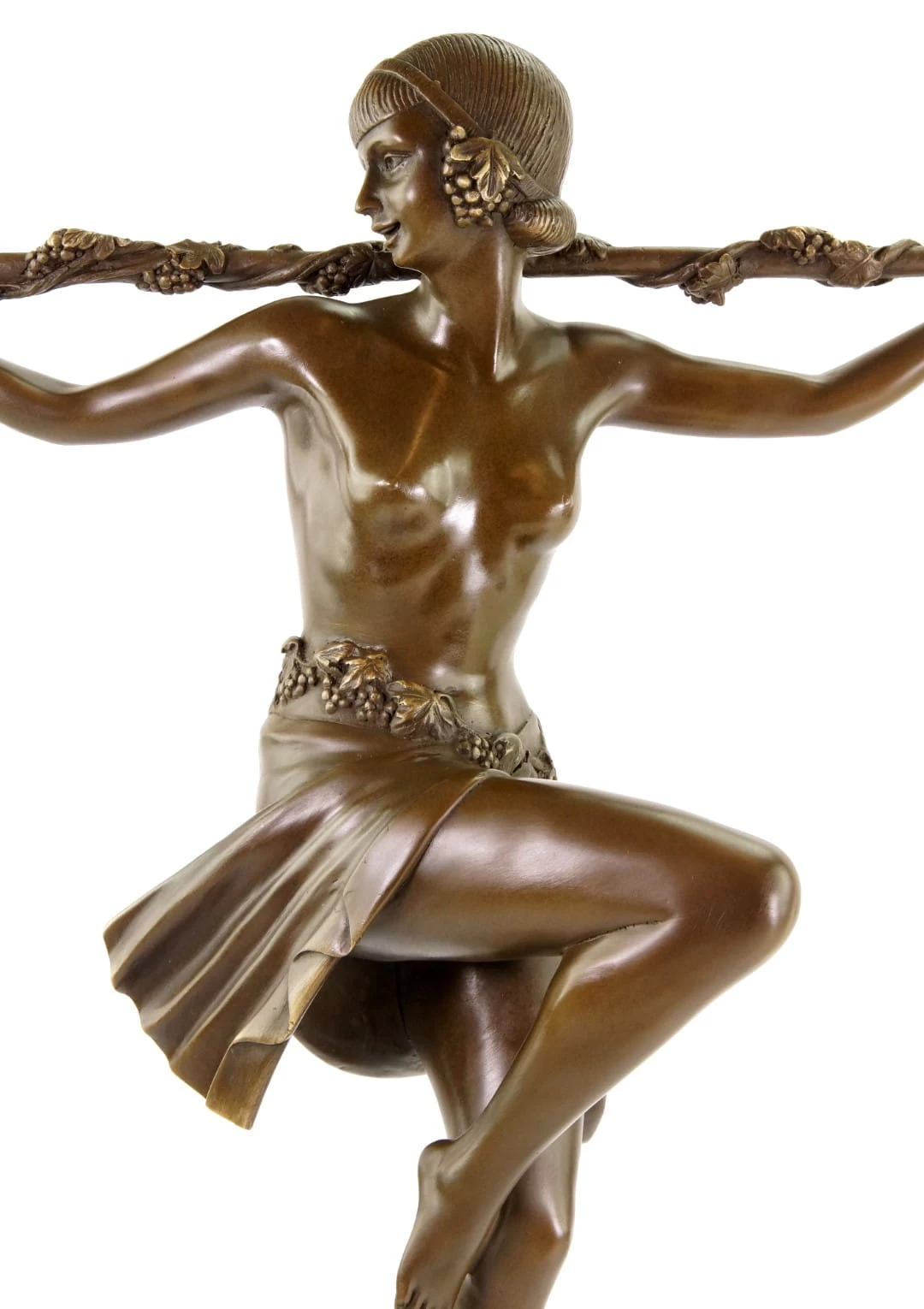 Art Deco Statue - Bacchanalian Dancer - Pierre Le Faguays 2 Art Deco Statue - Bacchanalian Dancer - Pierre Le Faguays - Image 2