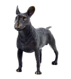Animal Figurine - Bull Terrier - Dog Statue - Milo - Bronze Miniature