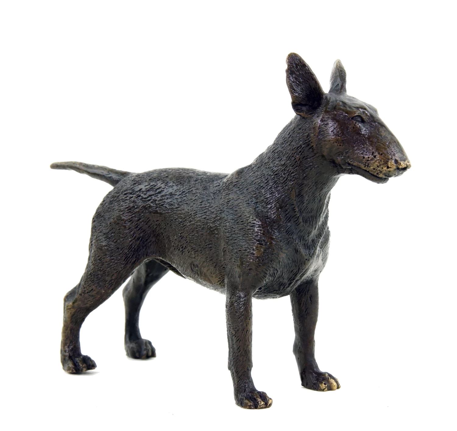Animal Figurine - Bull Terrier - Dog Statue - Milo - Bronze Miniature 2 Animal Figurine - Bull Terrier - Dog Statue - Milo - Bronze Miniature - Image 2