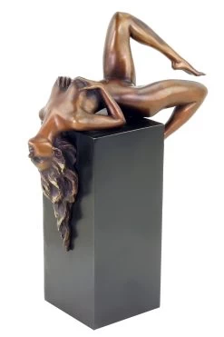 Erotic Bronze Figurine - Reclining Female Nude By Martin Klein -Salvador Dali Shop DSC04925