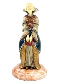 Art Deco Bronze Statue - Jeune Femme Au Livre - Signed Chiparus